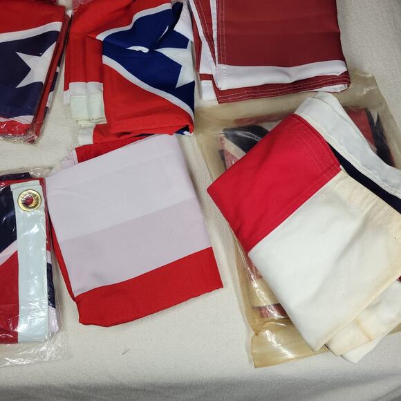 Vintage Lot of Civil War Flags Reproduction Union Confederacy - Picture 4 of 12